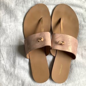 Rose gold sandals